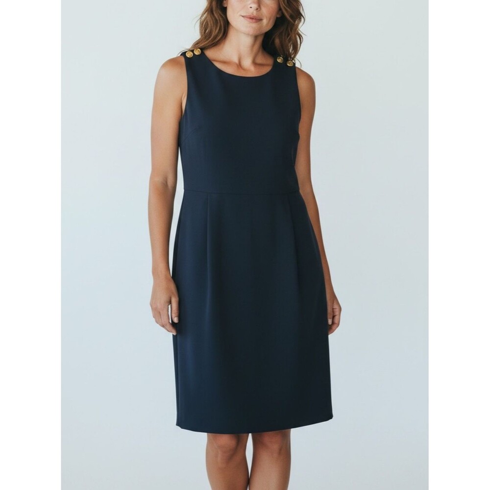 Women's Navy Banana Republic Sleeveless A Line Dress